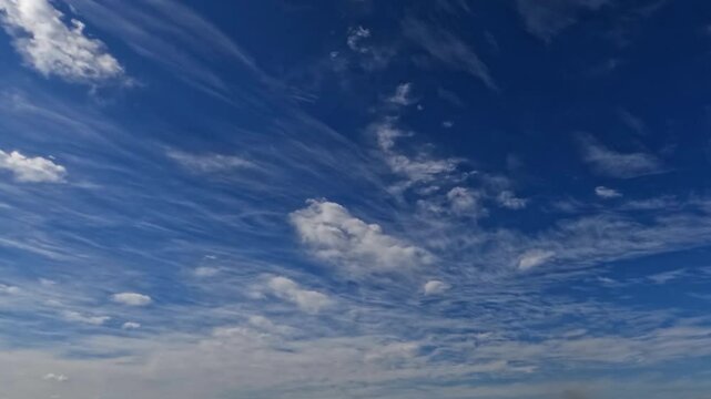 cute timelapse of light clouds - natural backdrop
