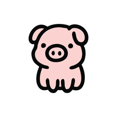 Adorable Cartoon Pig Character Poses Collection