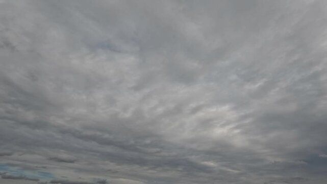 sky timelapse of massive gray snow or rain clouds