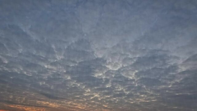 timelapse of the sky of rain at beautiful sunset with clouds - loop video