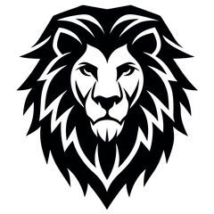 Obraz premium Lion head logo vector illustration.