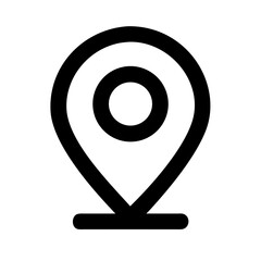 Flat Location Pin Icon – GPS Map Marker Vector Illustration