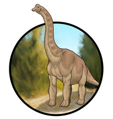 Movie-inspired Brachiosaurus dinosaur portrait. © Josep Zacarias