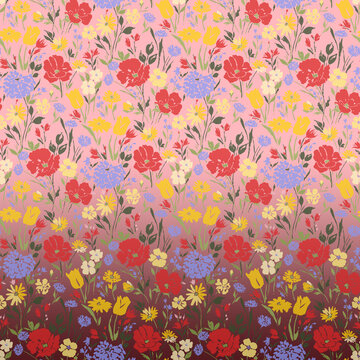 A couture-level print reflecting Gucci&rsquo;s celebration of nature and beauty, with intricate florals blooming against a dusky gradient background &mdash; rich, dreamy, and fashion-forward.