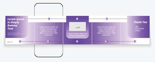 LinkedIn carousel post, social media Instagram carousel post, modern and editable business carousel template design