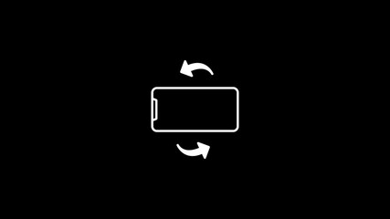 mobile phone screen rotate arrow icon animation, rotate your phone 