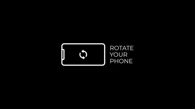 mobile phone screen rotate arrow icon animation, rotate your phone 
