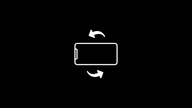 mobile phone screen rotate arrow icon animation, rotate your phone 