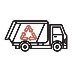Recycling icon - Recycling truck