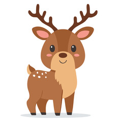 Cute elk flat vector