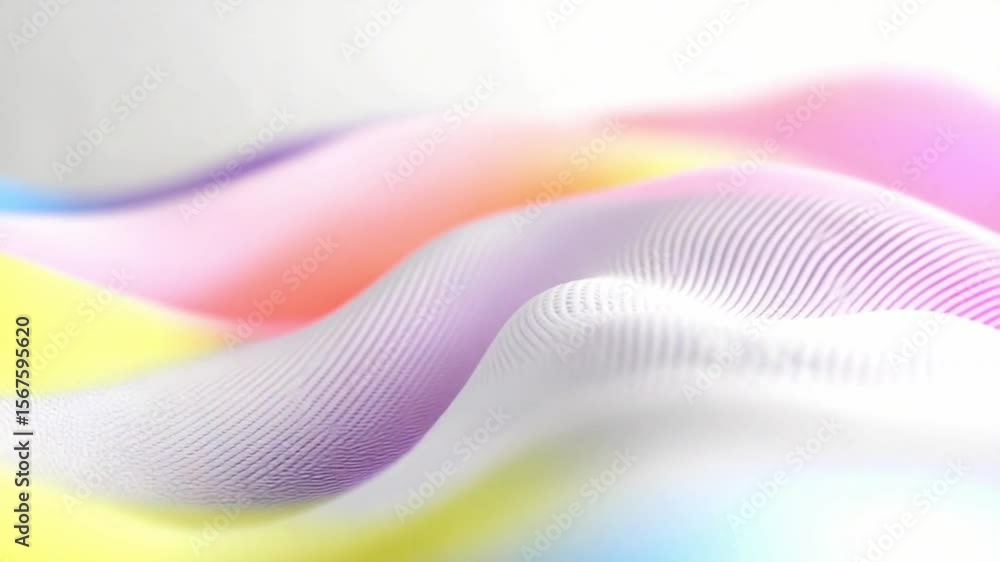 Poster abstract rainbow waves: a vibrant tapestry of color undulates, forming flowing waves that evoke a se