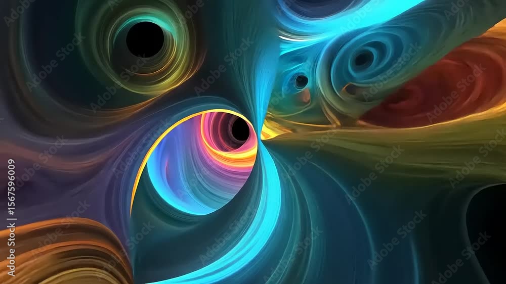 Aufkleber colorful abstract swirl design with dynamic shapes and fluid motion creating a vibrant backdrop