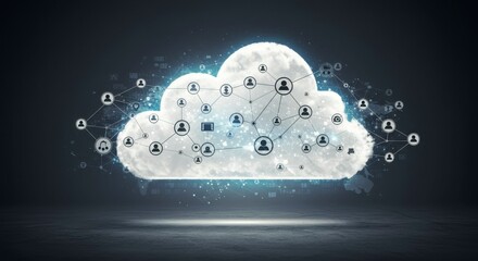 Cloud computing network; interconnected users