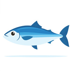 Obraz premium Cute sardine flat vector