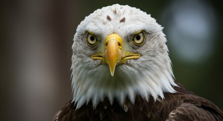 Fototapeta premium Close-up of an eagle's head, intense gaze