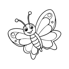 Butterfly coloring page for kid 
