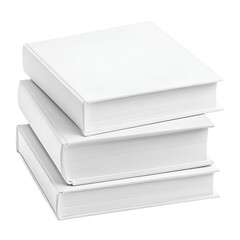 Stack of Blank White Books Education Knowledge Reading Literature,