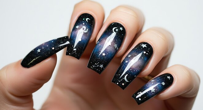 Cosmic Galaxy Nail Art Design Celestial Inspired Manicure