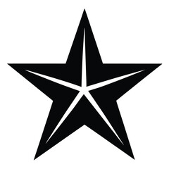 black and white star