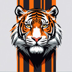 tiger head vector illustration