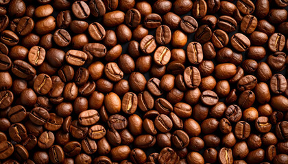 Fototapeta premium Roasted Coffee Beans Background.
