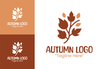 Creative Autumn Leaf Logo Design for Seasonal Branding and Event Promotion

