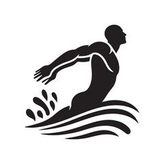 swimmers vector silhouette clip art logo designs illustrations collections. swimming sports sets.