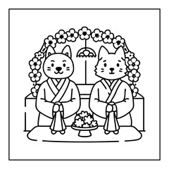black and white japanese coloring pages