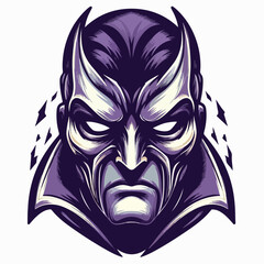 illustration of an evil scary mask