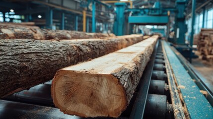 Modern Industrial Scene with Factory and Heavy Machinery