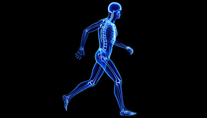 Running Skeleton Anatomy Xray.