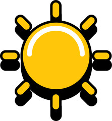 Vector Sticker Icon Sun