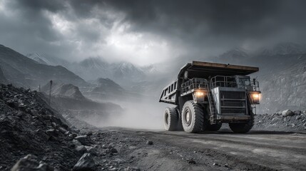 Modern Industrial Scene with Factory and Heavy Machinery