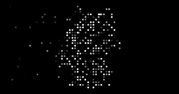 Falling Dots Build German Map Structure