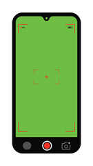 Camera Frame Viewfinder Overlay on Black Background. Vector