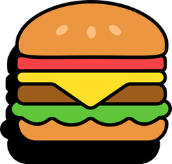 Vector Sticker Icon Burger