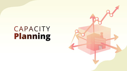 capacity production planning concept. Production capacity planning to match demand. supply chain management illustration vector illustration