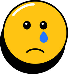 Vector Sticker Icon face sad