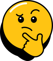 Vector Sticker Icon face worry