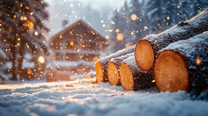 Man with chainsaw cutting the tree