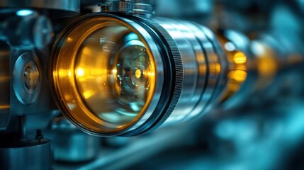 Obraz premium Close-up of vintage camera lenses