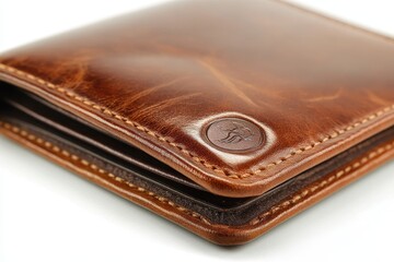 High-Quality Brown Leather Wallet with Textured Finish