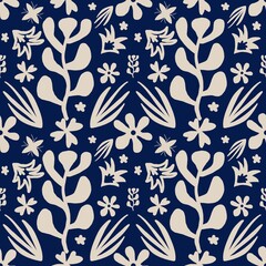Seamless floral pattern, Summer pattern, Vector illustration.