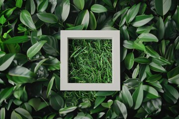 High Resolution Visual of Summer Concept with Frame on Grass