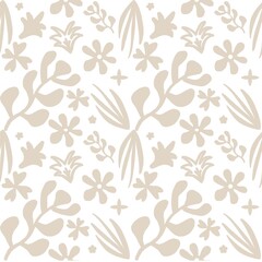 Seamless floral pattern, Summer pattern, Vector illustration.