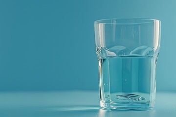High Resolution Picture of Closeup of a Water Glass on Dual Background