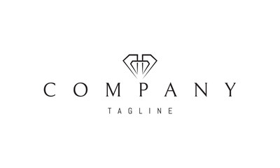 A vector logo featuring an abstract image a diamond shaped silhouette with the letter H placed at its center in a clean, geometric style.