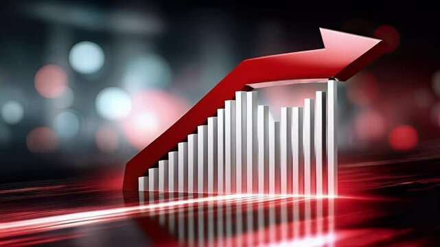 Declining financial trend graph illustration