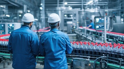 Modern Industrial Scene with Factory and Heavy Machinery