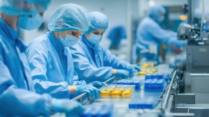 Modern Industrial Scene with Factory and Heavy Machinery